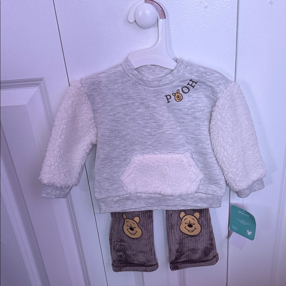 Disney Gray and White Pooh Kids Matching Set